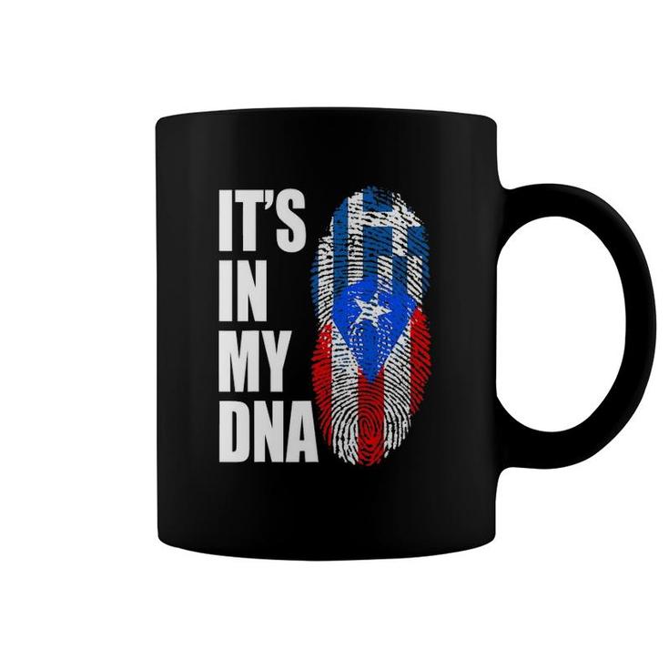 Puerto Rican And Greek Mix Dna Flag Heritage Coffee Mug