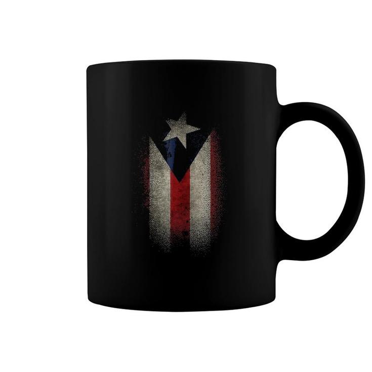 Puerto Rico Faded Flag Coffee Mug
