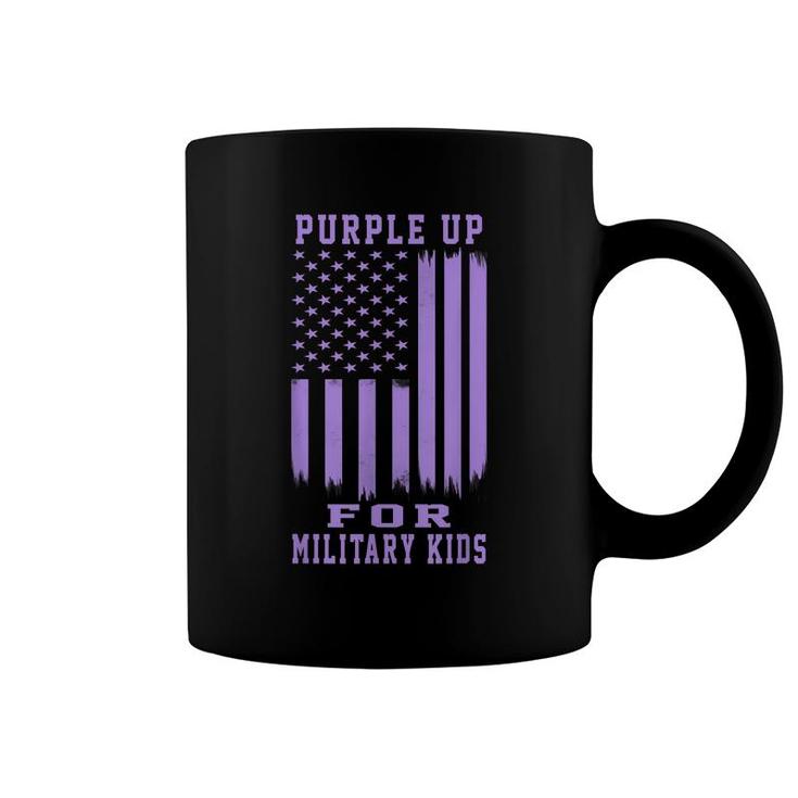 Purple Up For Military Kids Month Military Army Soldier Kids  Coffee Mug