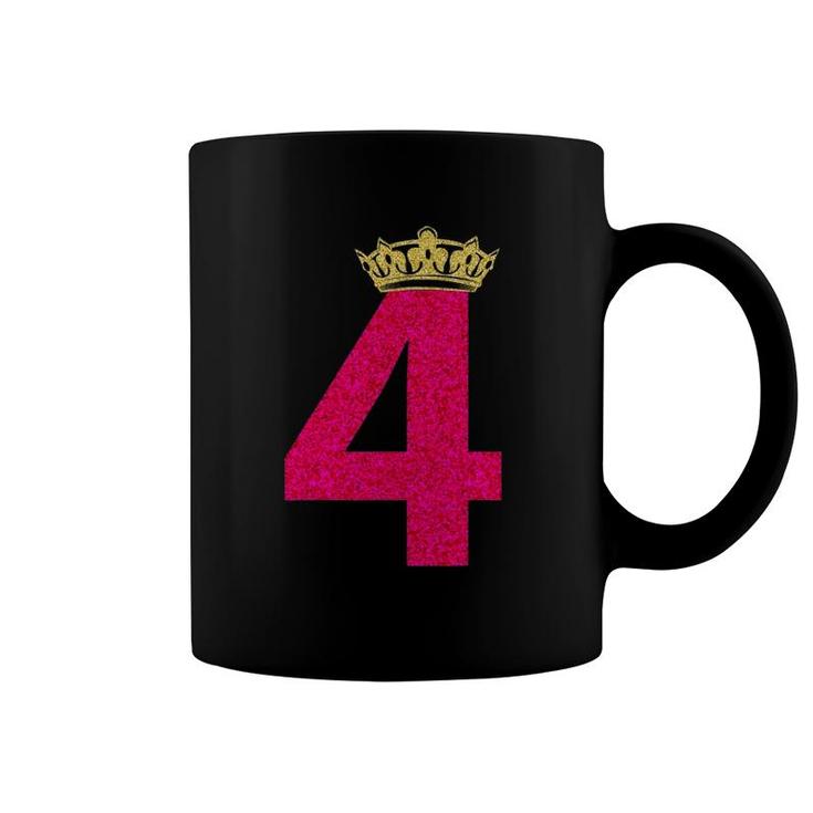 Queen Crown Birthday  Girls 4Th Party 4 Years Old Coffee Mug