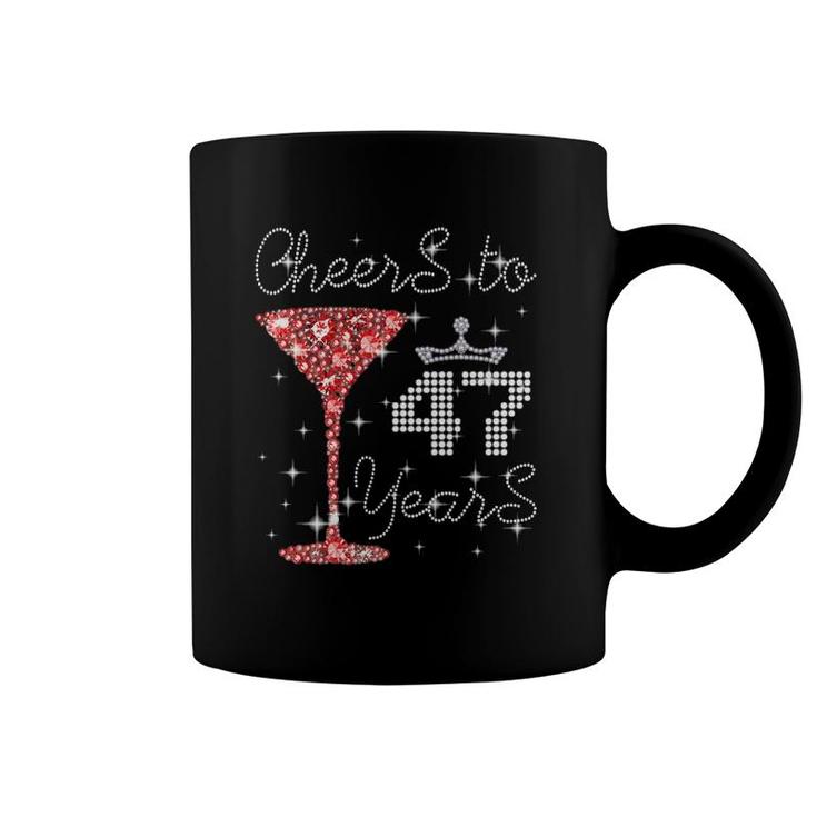 Queen Girl Princess Cheers To 47 Years Old Happy Birthday Premium Coffee Mug