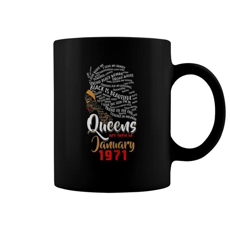 Queens Are Born In January 1971 49Th Birthday Cute Gift Coffee Mug