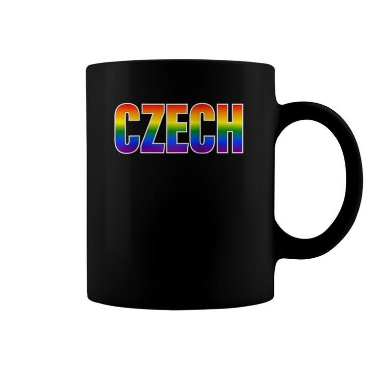 Rainbow Czech Gay Pride Lgbt Pride Raglan Baseball Tee Coffee Mug