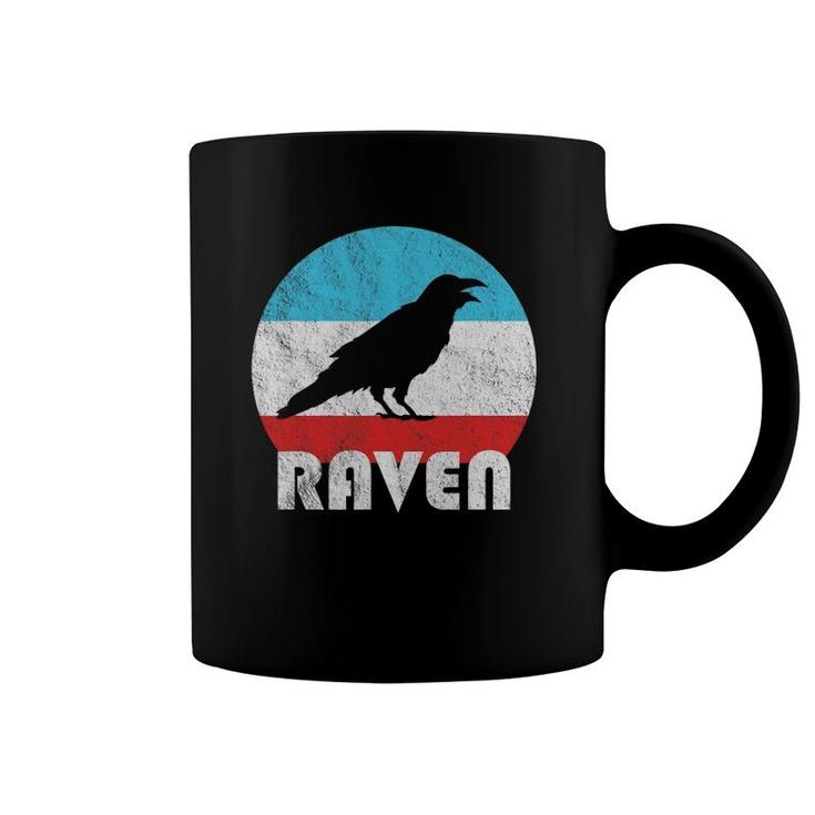 Raven Vintage Retro Silhouette Gift Coffee Mug