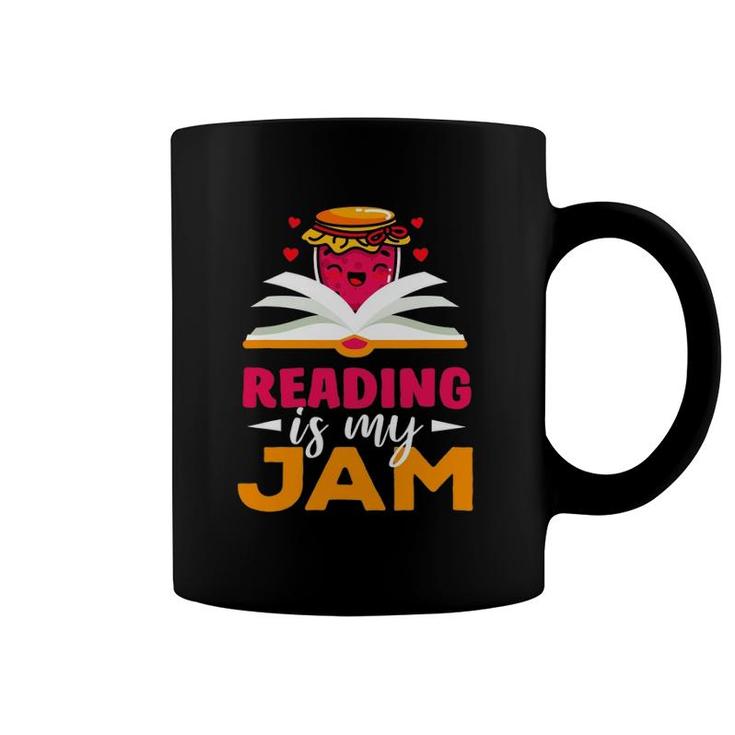 Reading Is My Jam Funny I Love To Read Books Teacher Gift Coffee Mug