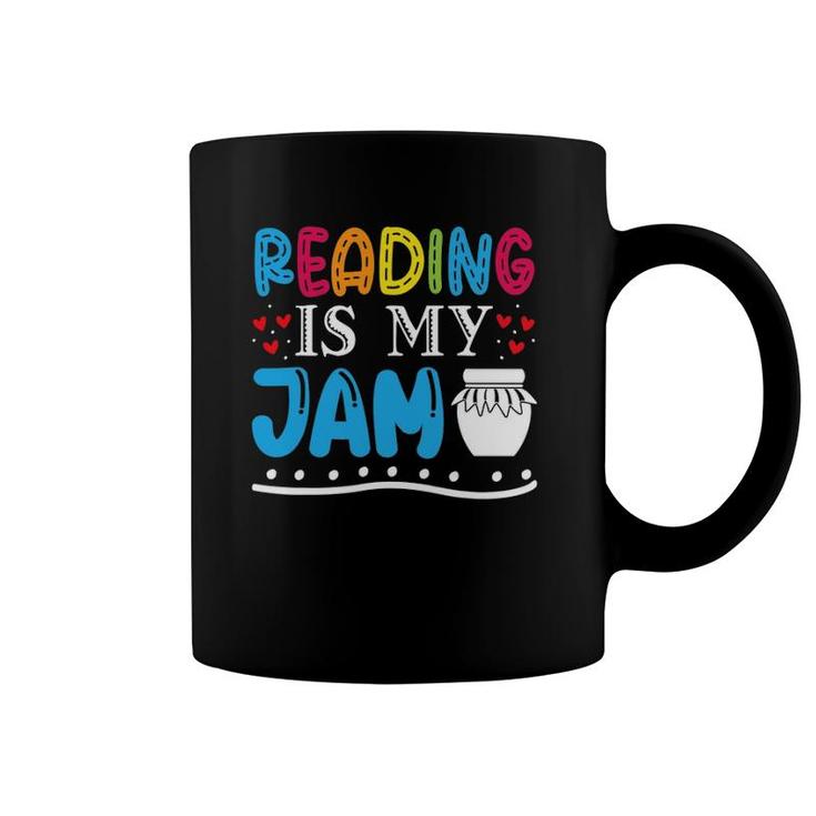 Reading Is My Jam Kids Teacher I Love To Read Books Lover Coffee Mug