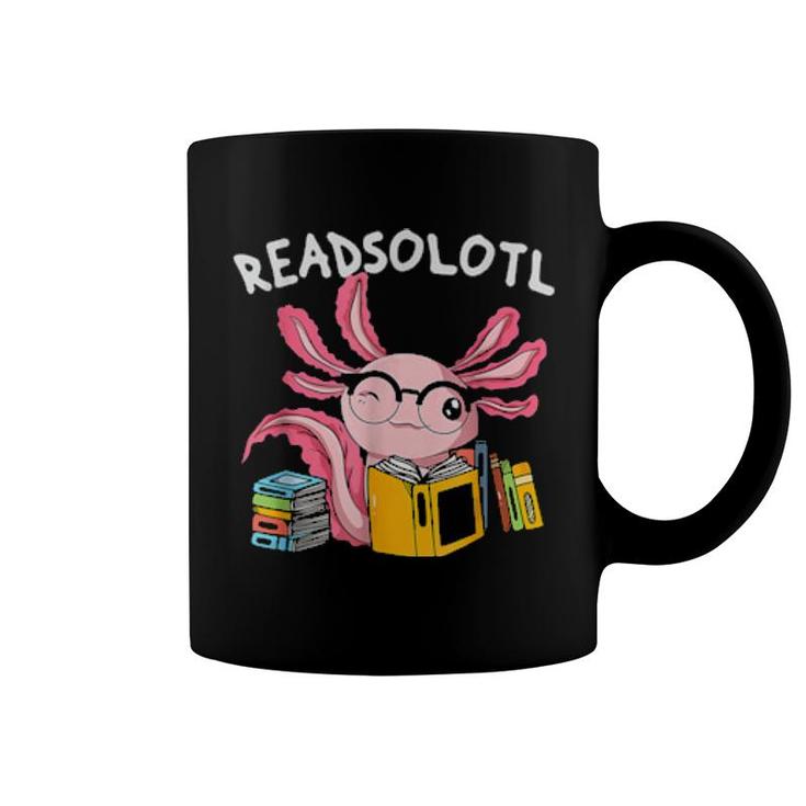 Readsolotl Read Book Axolotl Reading Fish Books Lizard  Coffee Mug