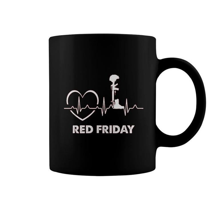 Red Friday Heartbeat Coffee Mug