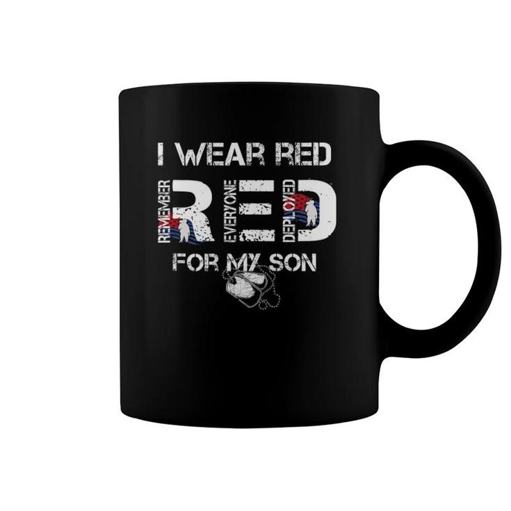 Red Friday Military Mom Design Women's I Wear Red For My Son  Coffee Mug
