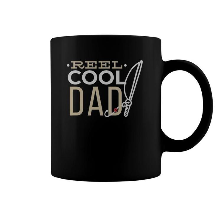 Reel Cool Dad - Pun Father's Day Fishing Quote Funny Fisher Coffee Mug