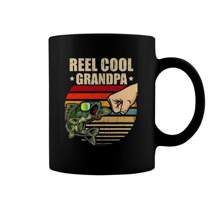 Reel Cool Grandpa Retro Fishing Father's Day Gift Fist Bump Coffee Mug