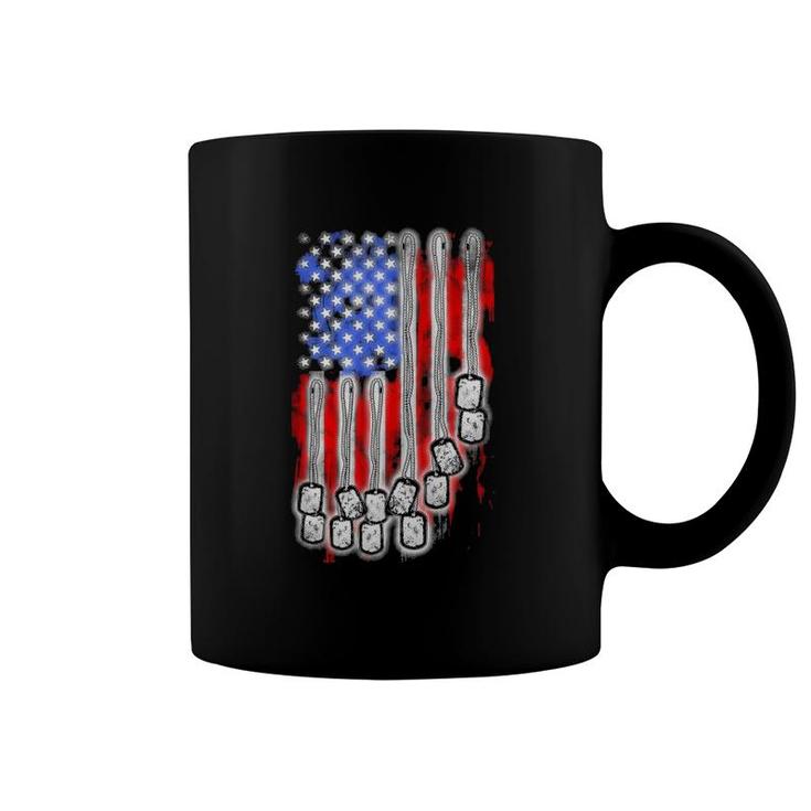 Remember America's Heroes Dog Tag Coffee Mug