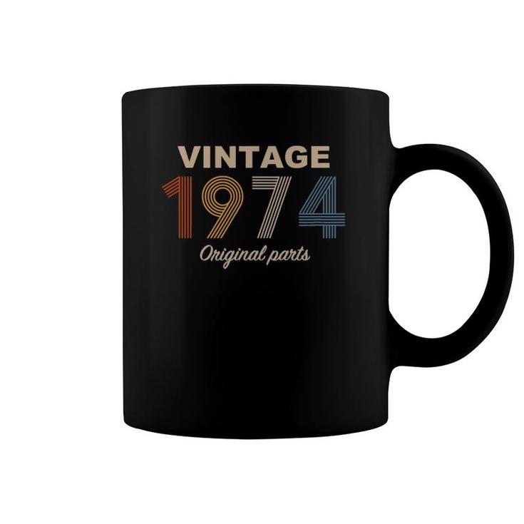 Retro 48 Years Vintage 1974 Original Parts 48Th Birthday Coffee Mug