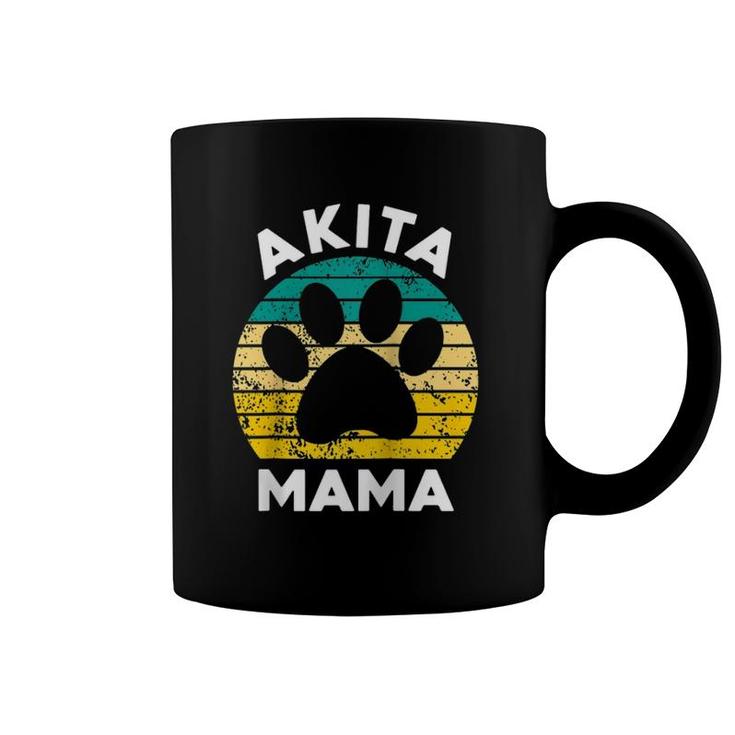 Retro Akita Mama Gift Akita Dog Owner Mother Pet Mama Raglan Baseball Tee Coffee Mug