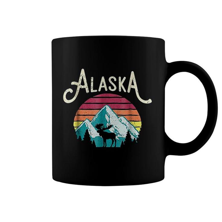 Retro Alaska Ak Juneau Mountains Wildlife Moose Coffee Mug