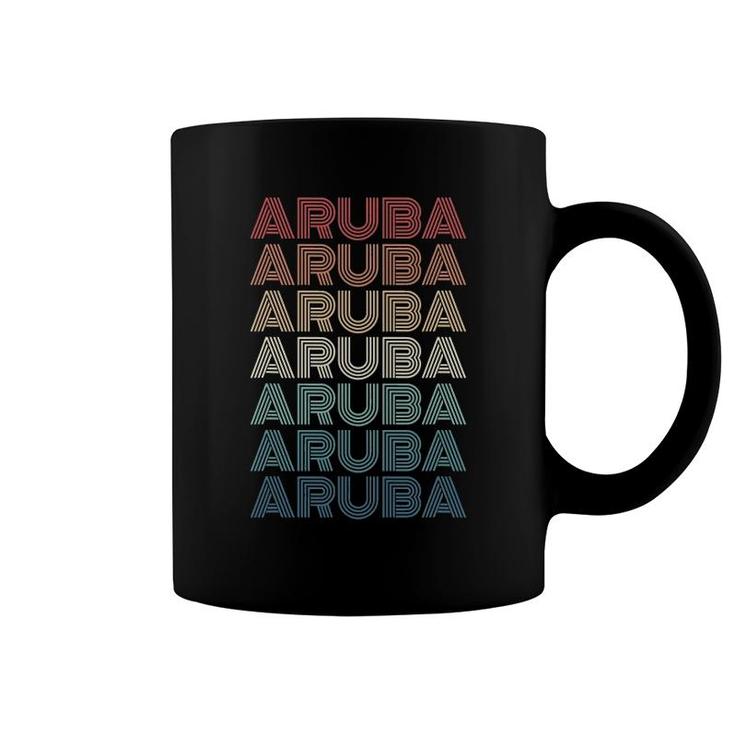 Retro Aruba Vintage 80S Style Family Vacation Coffee Mug