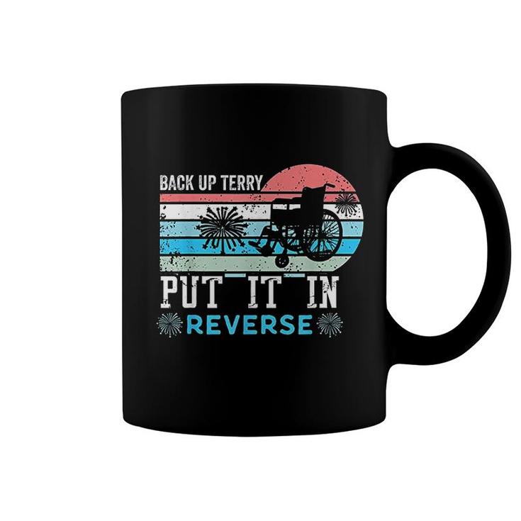 Retro Back Up Terry Back It Up Terry 4th Of July Fireworks  Coffee Mug