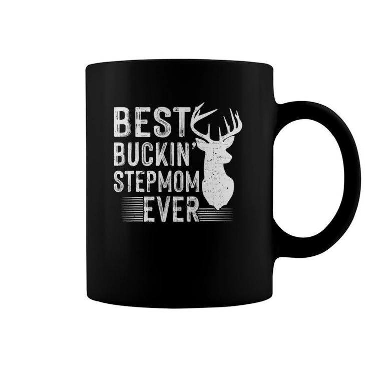 Retro Best Buckin Stepmom Ever Deer Hunters Mother's Day Gift Coffee Mug