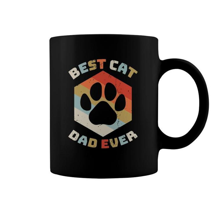 Retro Best Cat Dad Ever Cats Daddy Kitten Owner Coffee Mug