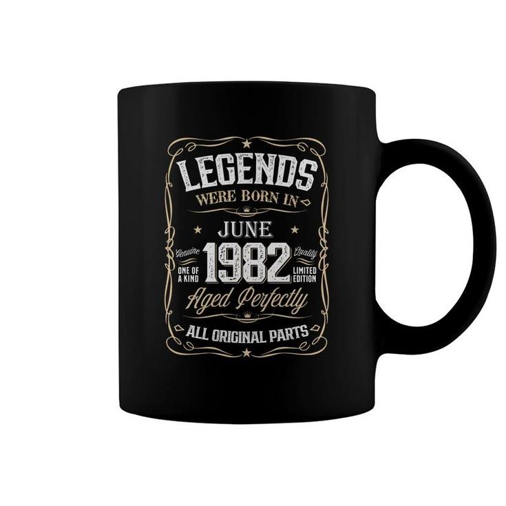 Retro Birthday Legends Were Born In 1982 June Coffee Mug