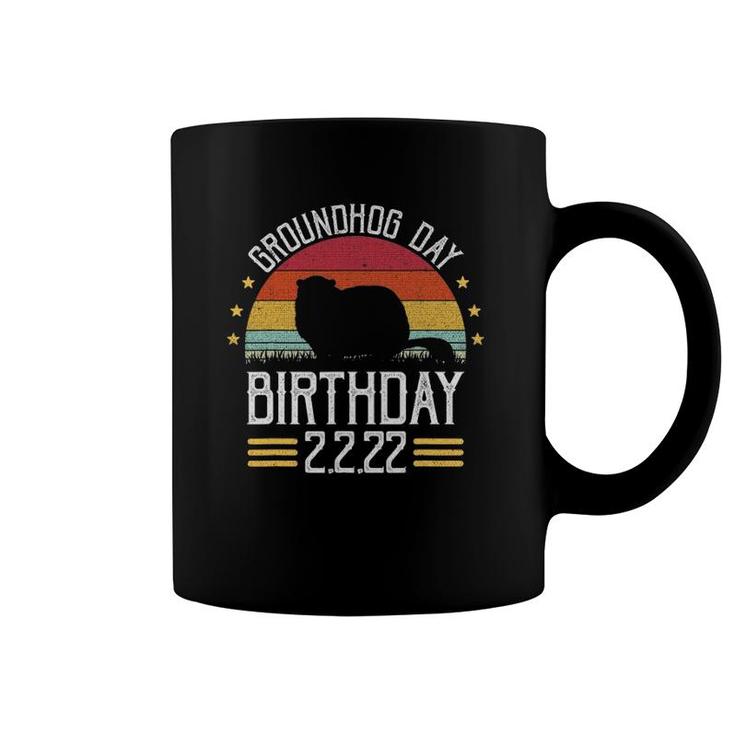 Retro Groundhog Day Birthday 2222 Party February Groundhog Coffee Mug