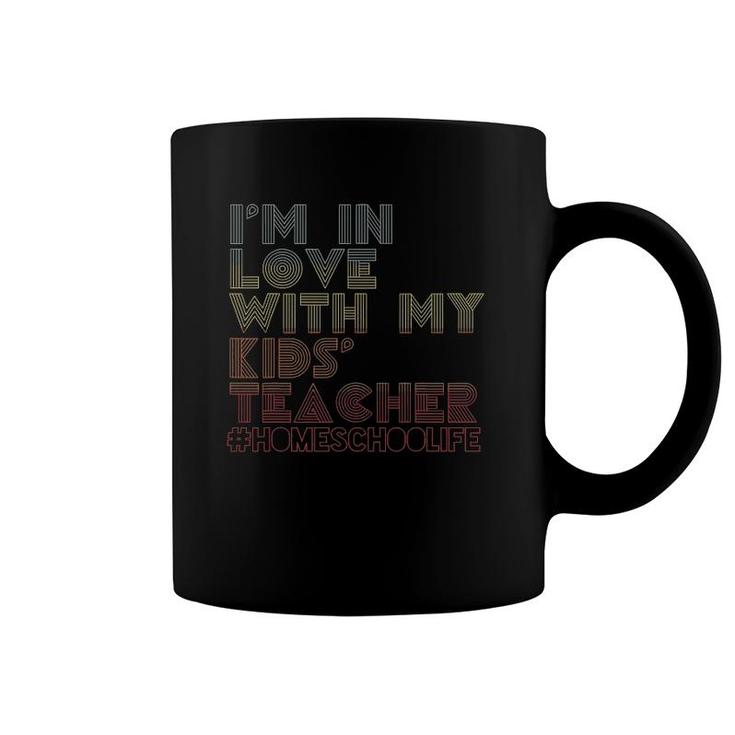 Retro Homeschool I'm In Love With My Kids' Teacher Funny Coffee Mug
