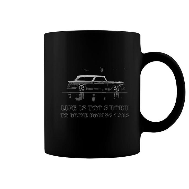 Retro Life Is Too Short Racing Nomad Wagon Hotrod Muscle Car Coffee Mug