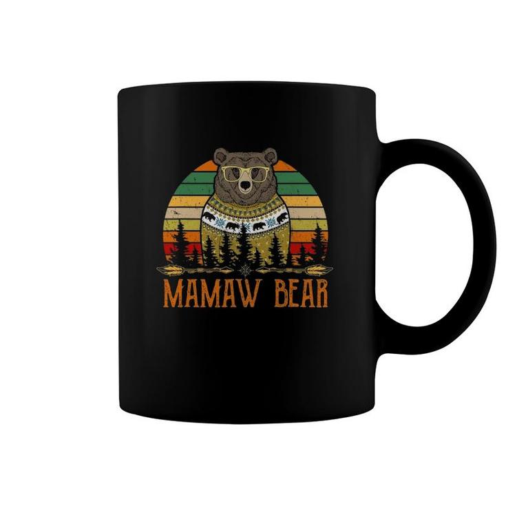Retro Mamaw Bear Matching Family Funny Fathers Day Coffee Mug