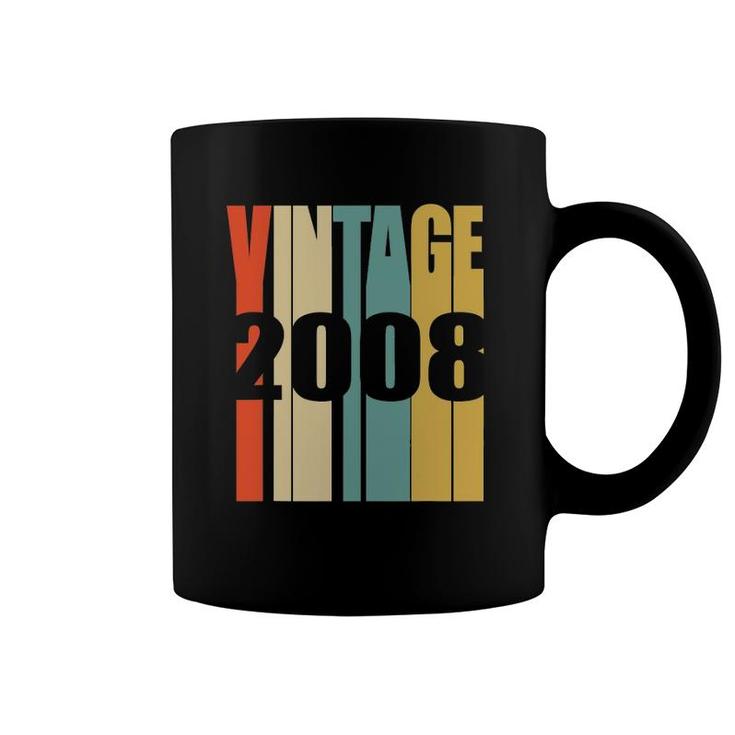 Retro Vintage 2008 13 Yrs Old Bday 13Th Birthday Tee Coffee Mug
