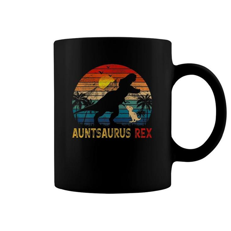 Retro Vintage Auntsaurus Rex Gifts Family Mother's Day Coffee Mug