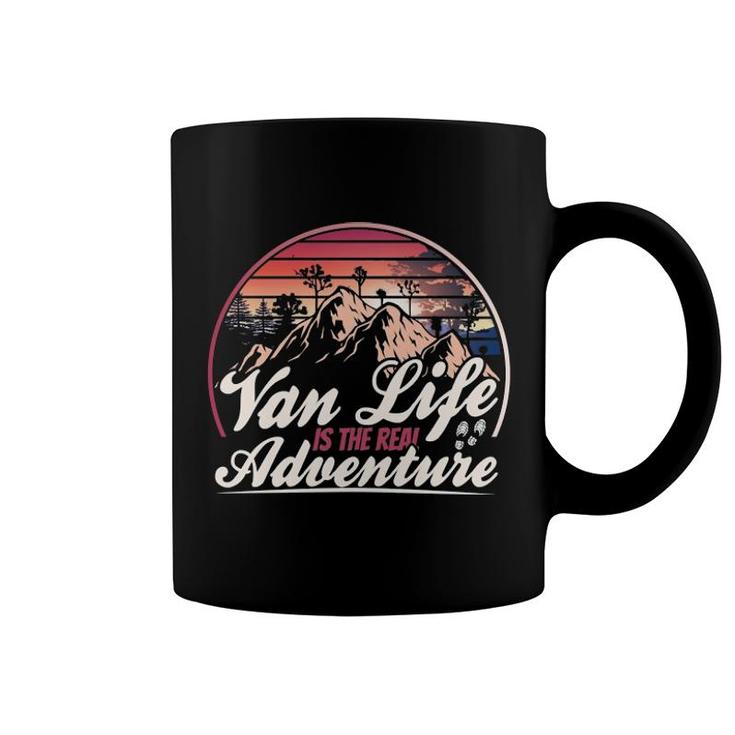 Retro Vintage Van Life Is The Real Adventure Pullover Coffee Mug