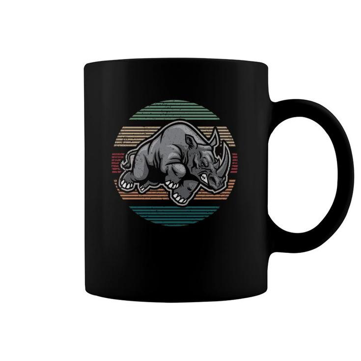 Rhinos Lover Gift Vintage Retro Rhino Pullover Coffee Mug