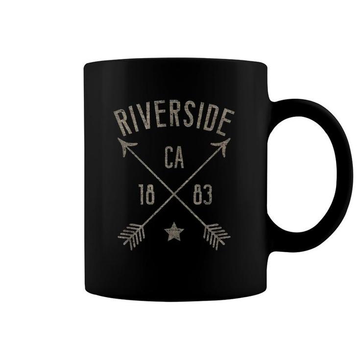 Riverside California Vintage Distressed Boho Style Home City  Coffee Mug