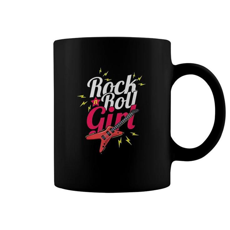 Rock N Roll Girl Guitarist Bassist Musician Rocker Gift Coffee Mug
