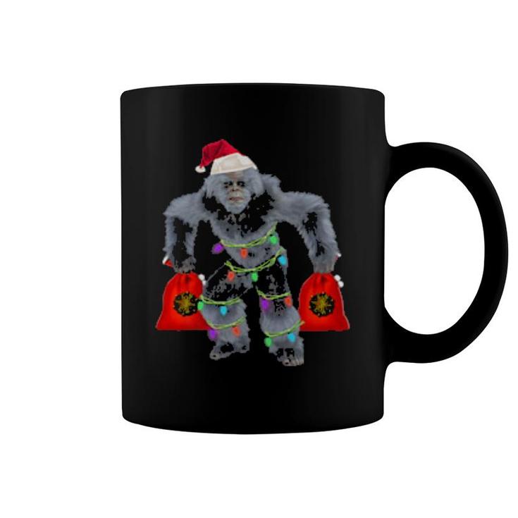 Santa Bigfoot Christmas Tree Boys Sasquatch Santa  Coffee Mug