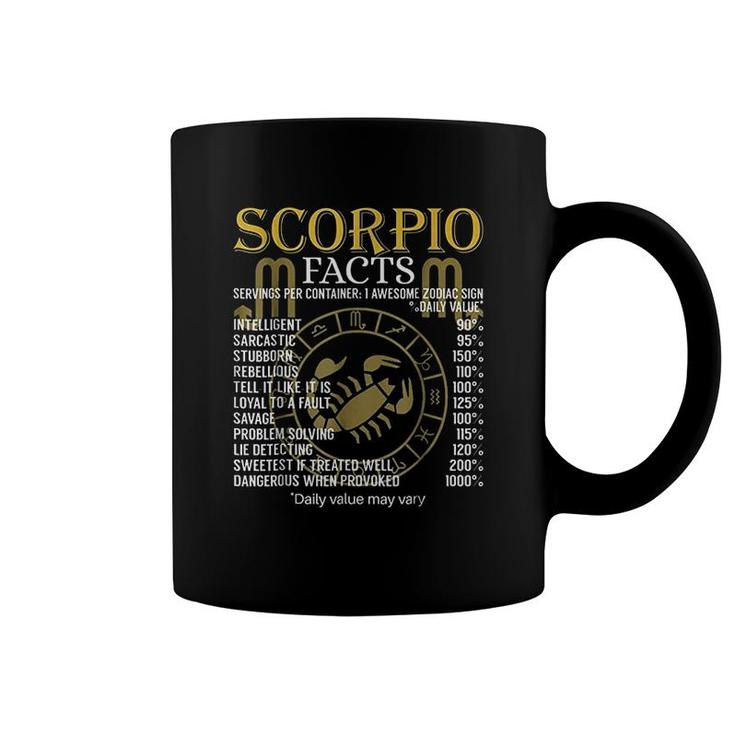 Scorpio Facts Zodiac Sign Coffee Mug Mazezy UK