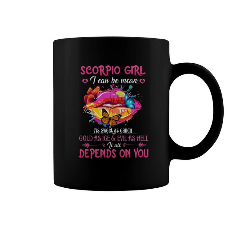 Scorpio Girl Lips October November Queen Birthday Zodiac Coffee Mug