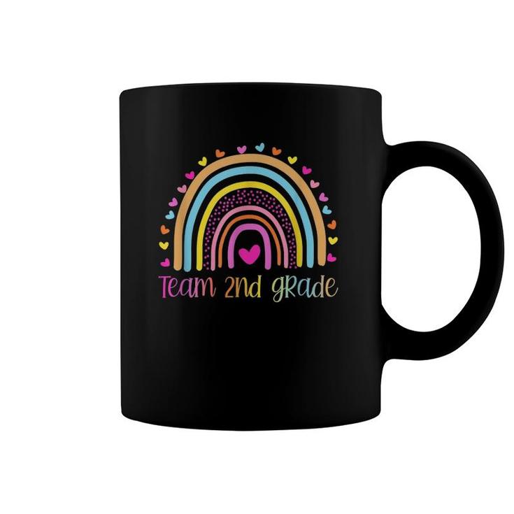 Second Team 2Nd Grade Teacher Rainbow Coffee Mug