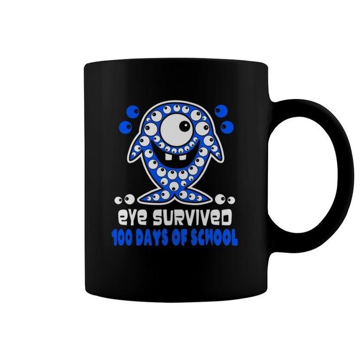 Shark Eye Survived 100 Day Of School Gift Kids & Teachers Coffee Mug