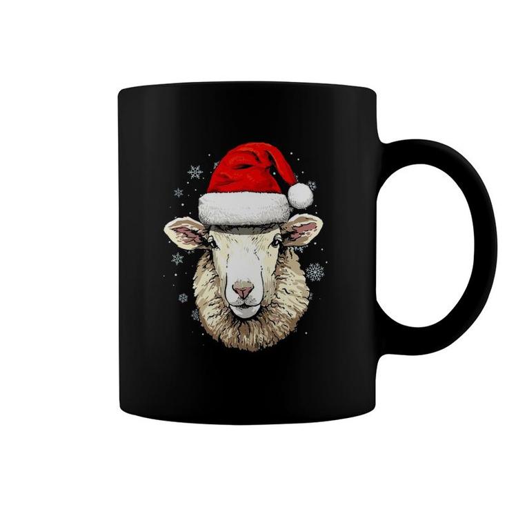 Sheep Christmas Santa Hat Xmas Kids Boys Girls Coffee Mug
