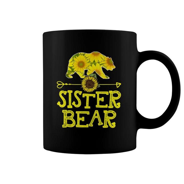 Sister Bear Sunflower Funny Mother Father Gift Coffee Mug
