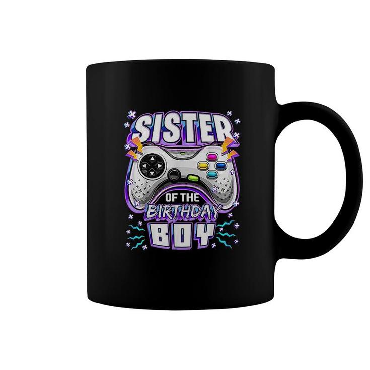 Sister Of The Birthday Boy Matching Video Gamer Party  Coffee Mug