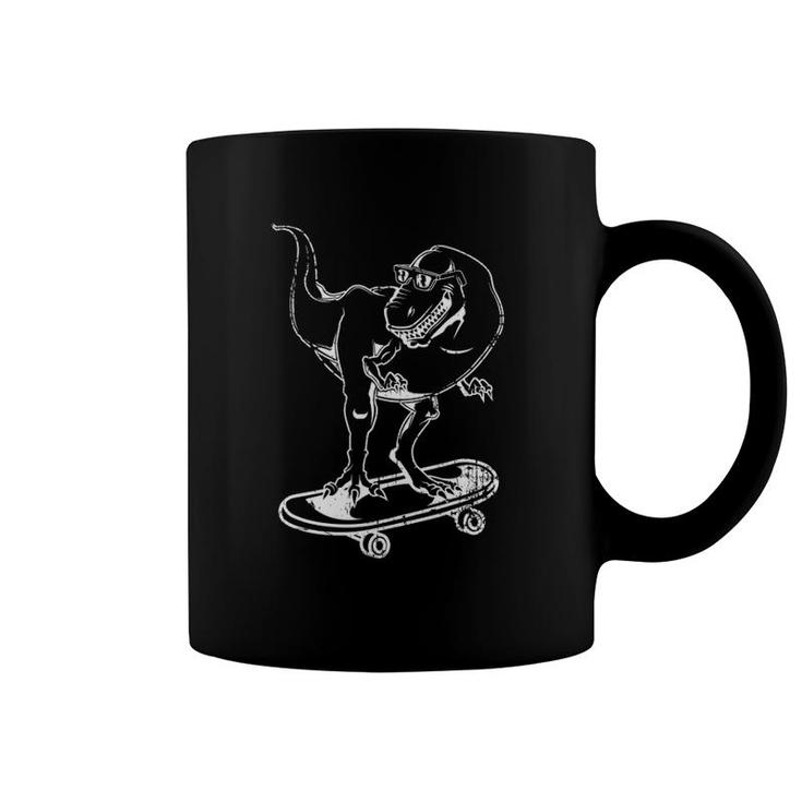 Skateboarding Dinosaur Lover Skateboarding Gift Coffee Mug