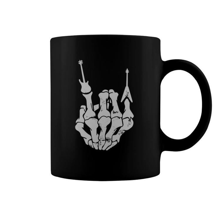 Skeleton Rocking Hand Rock Music Coffee Mug