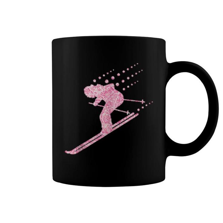 Skiing Ice Sports Enthusiast Snow Skiing Ski Expert  Coffee Mug