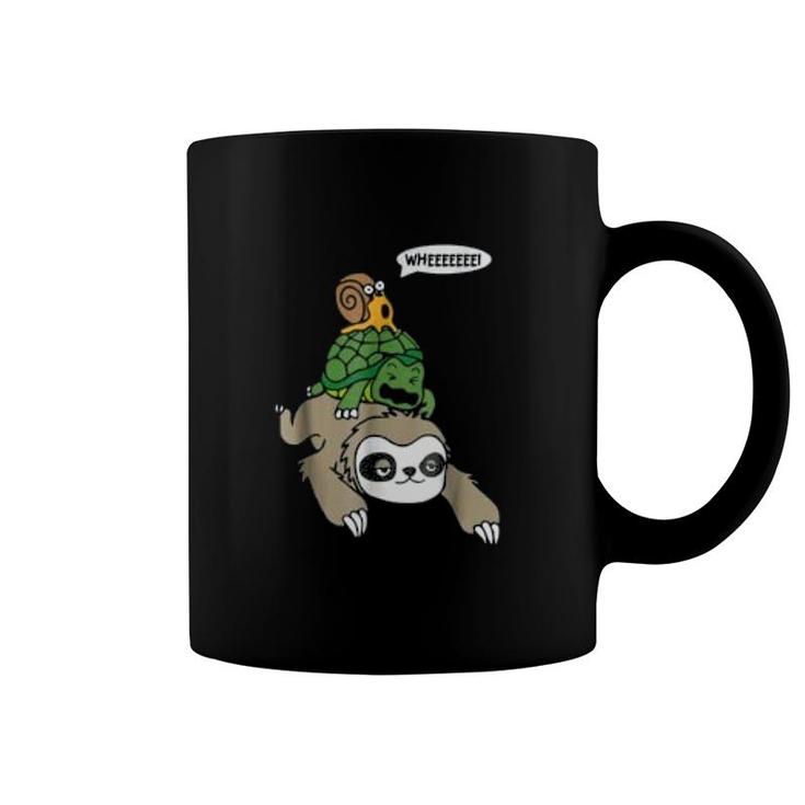 Sloth Turtle Snail Funny Coffee Mug