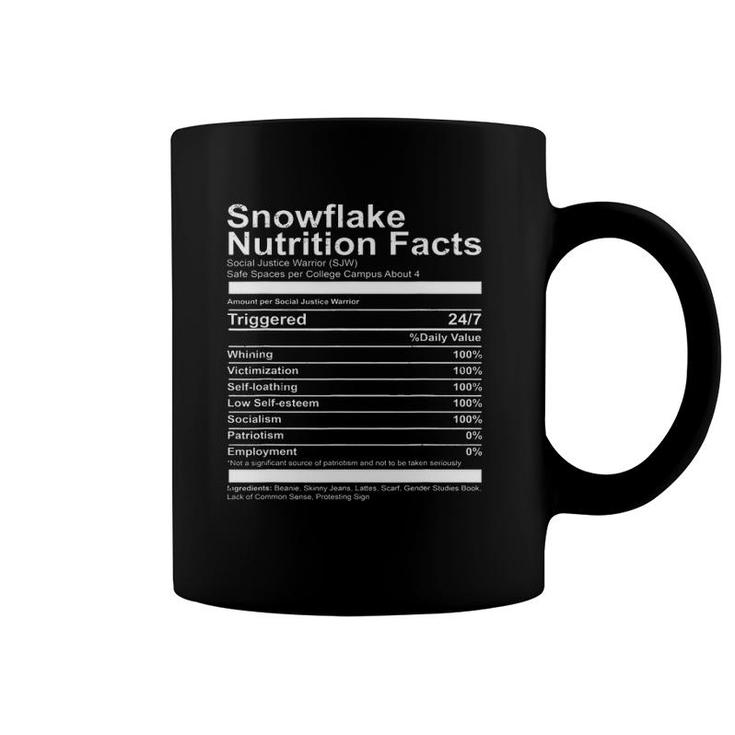 Snowflake Nutrition Facts Funny Socialist Capitalism Funny Coffee Mug