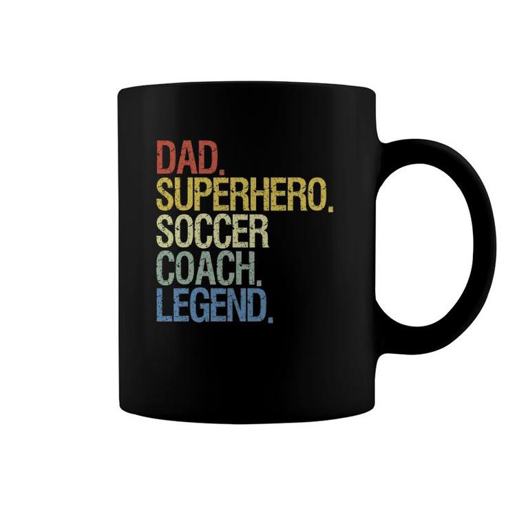 Soccer Coach Dad Superhero Soccer Coach Legend Coffee Mug