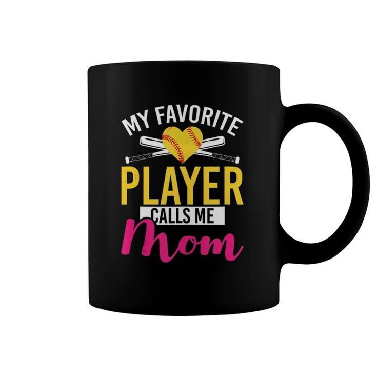 Softball Player Mom Mothers Day American Sport Softball Coffee Mug