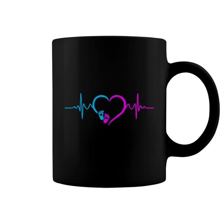Soon To Be Mommy Blue Pink Pregnancy Announcement  Coffee Mug